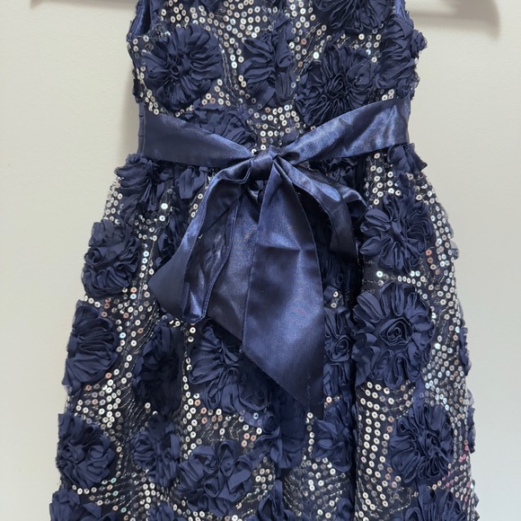 Cinderella Special Occasion Floral Rosettes Sequin Dress Size 7 - Picture 6 of 11